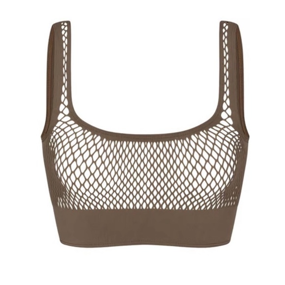 NWT Skims Warp Knit Leggings & Scoop Neck Bralette Set Army Women’s Size XXS-S - Picture 6 of 11